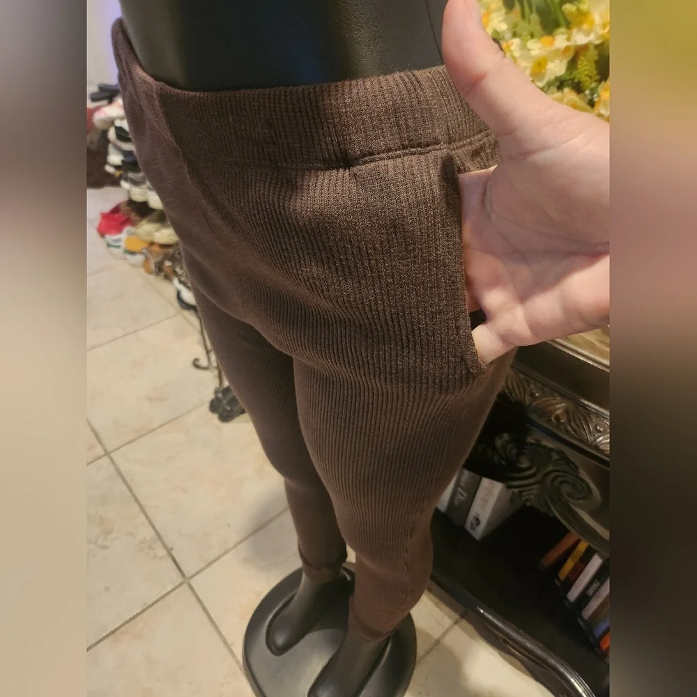 MONROW RIBBED JOGGERS SIZE M